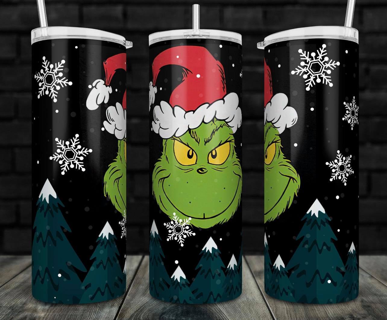 Grinch Collage Tumbler