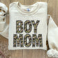 BOY MOM Camo Faux Embroidery: *DTF* Transfer