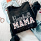 Glitter Baseball Chenille MAMA (Black): *DTF* Transfer