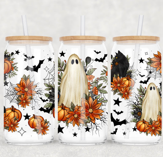 Spooky Fall Ghost (AG): Libbey Glass Sub Print