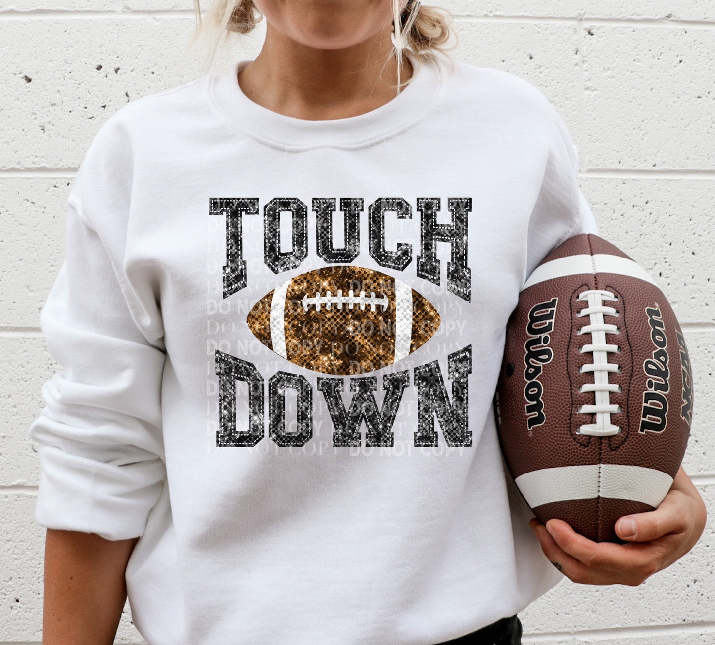 Sequins TOUCHDOWN: *DTF* Transfer