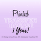 Printed Transfer License (1 Year)