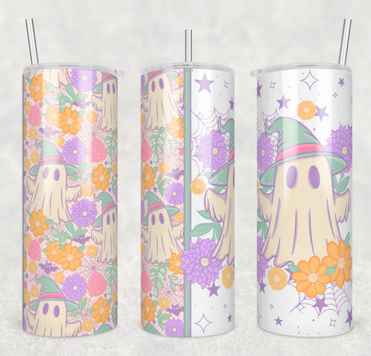 Floral Ghost Pastel (AG): Tumbler Sub Print