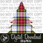 Blue Christmas Plaid Tree: Digital Download