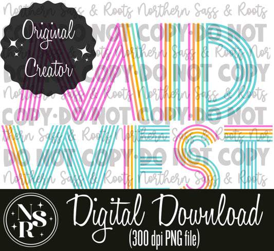 MIDWEST Pastel Retro Lines: Digital Download