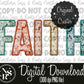 FAITH Neural Faux Embroidery: Digital Download