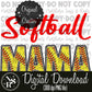 MAMA Softball (Red) Faux Embroidery: Digital Download
