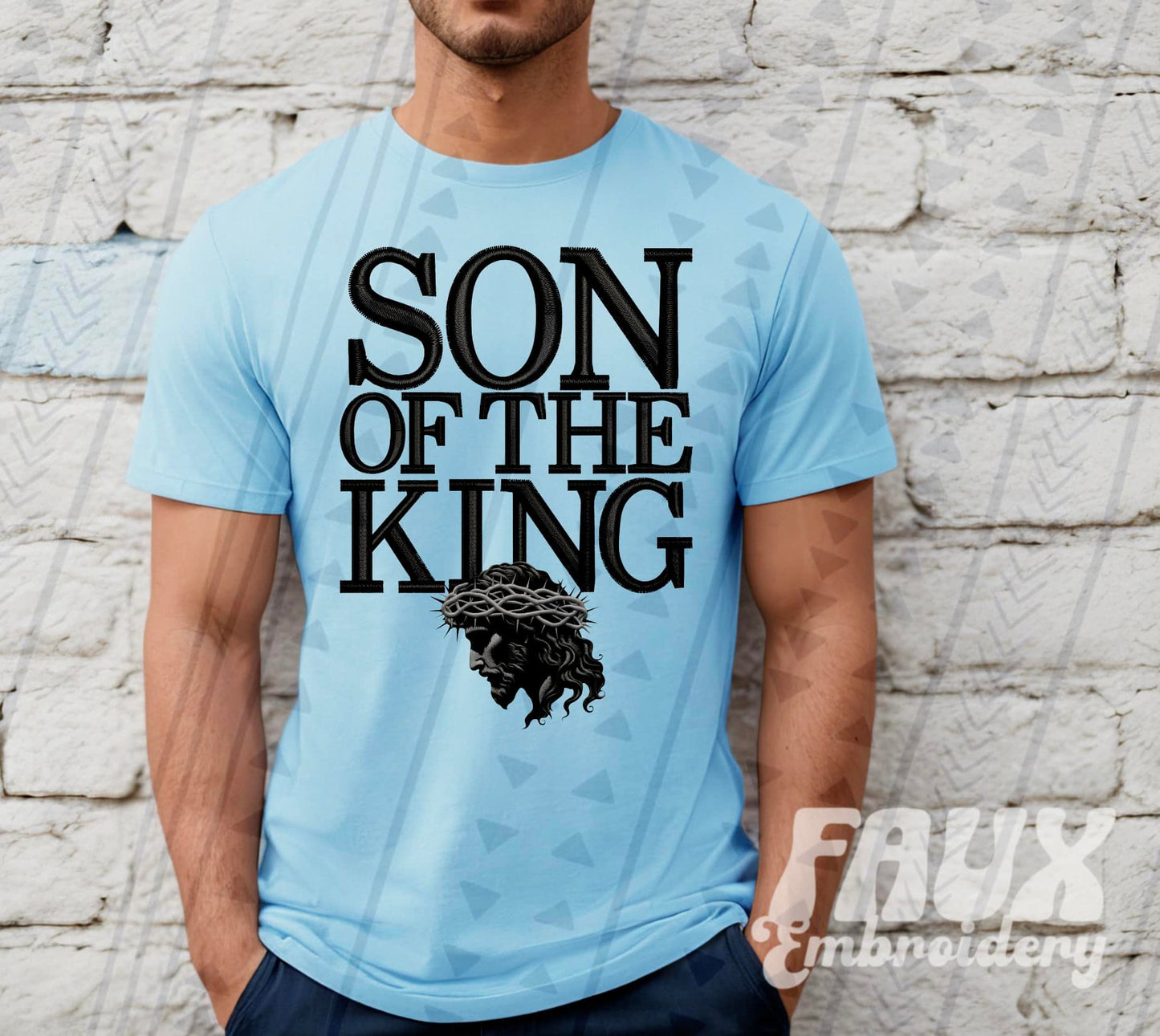 Son Of The King Faux Embroidery (TGG): *DTF* Transfer