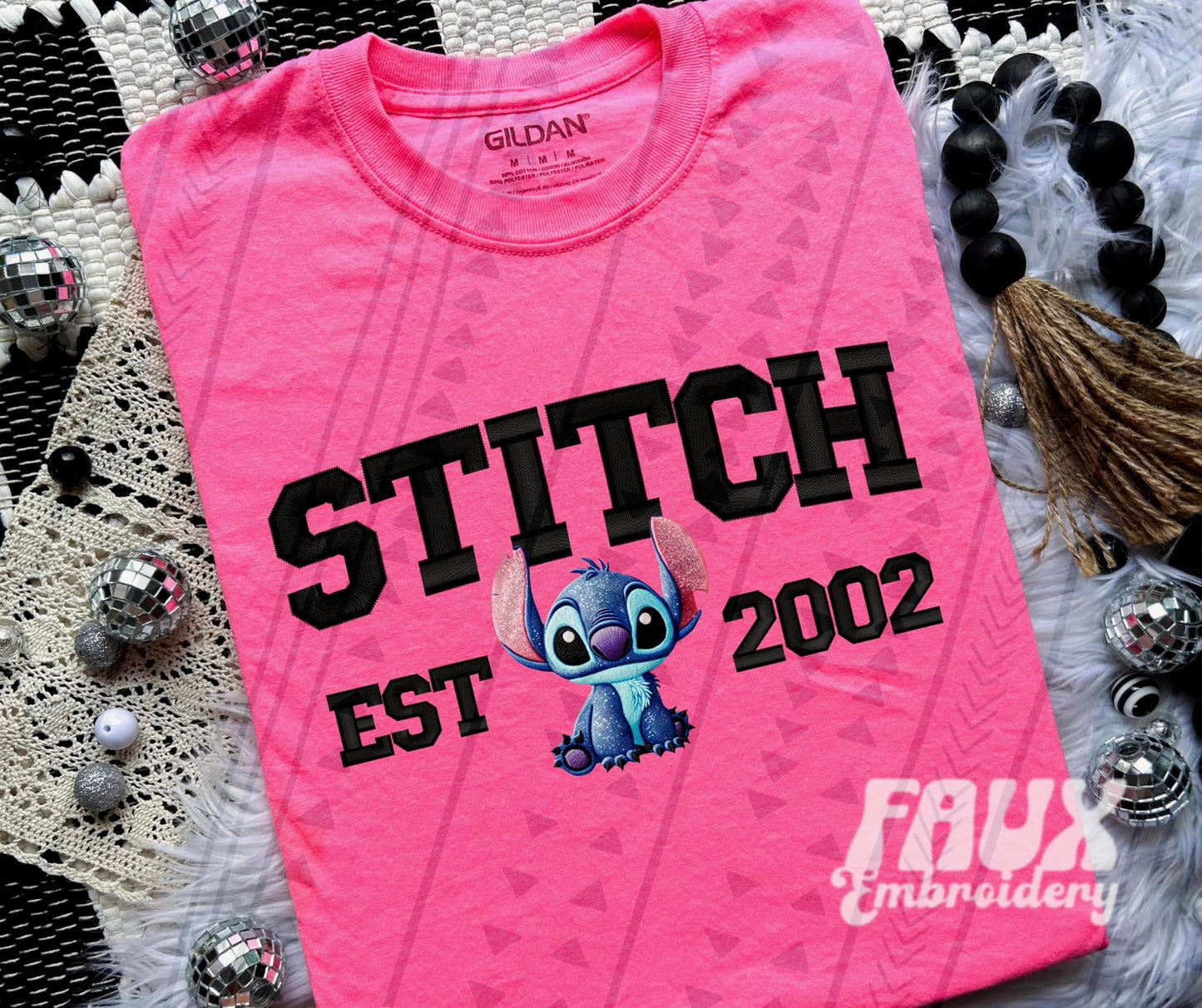 STITCH EST 2002-Faux Embroidery (TGG): *DTF* Transfer