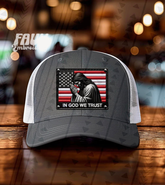 In God We Trust-Faux Leather (TGG): HAT PATCH *DTF*/Sublimation Transfer