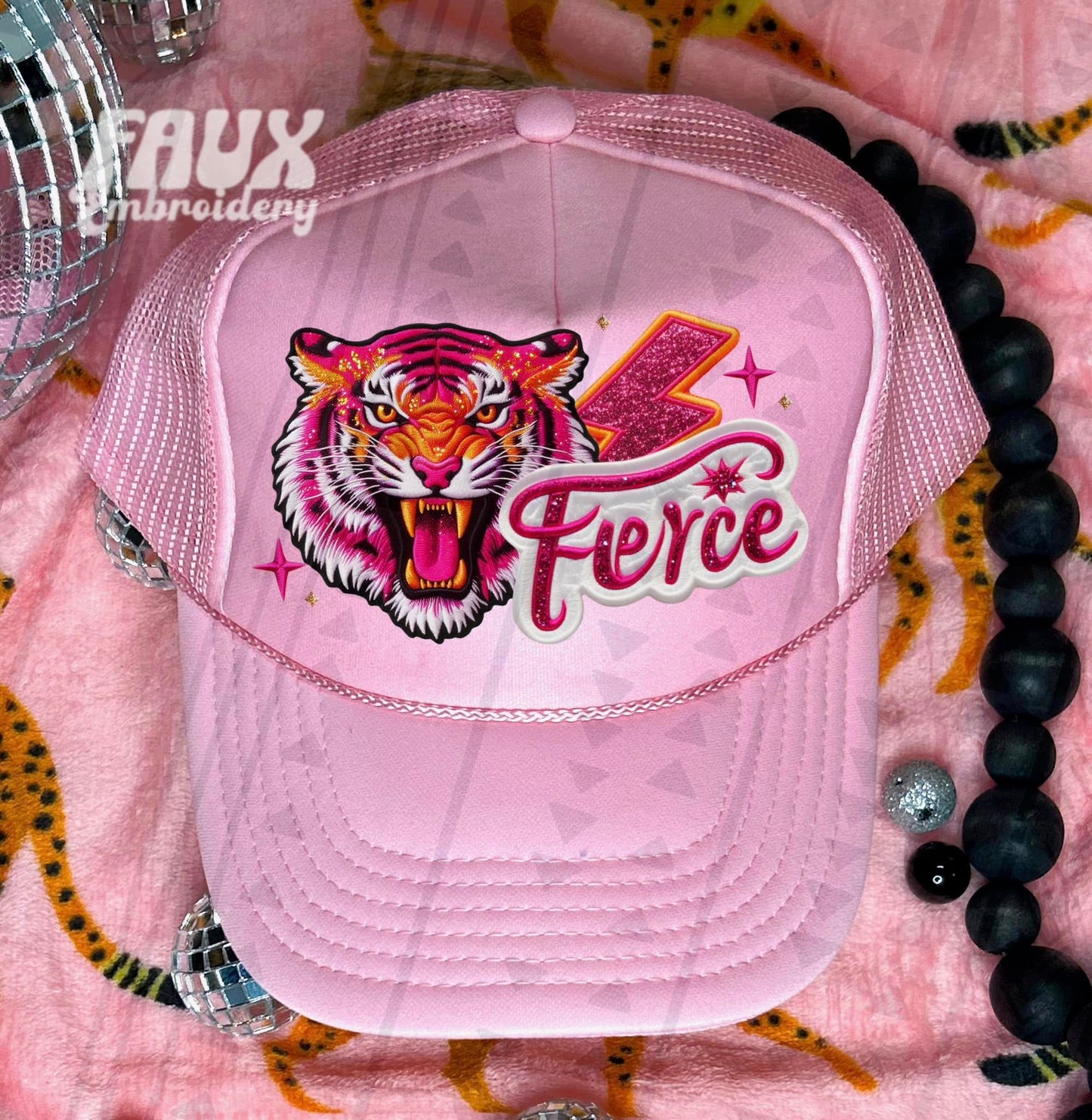Fierce-Faux Embroidery (TGG): HAT PATCH *DTF*/Sublimation Transfer