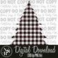 Black & White Buffalo Plaid Tree: Digital Download