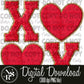 XOXO Chenille (Red): Digital Download
