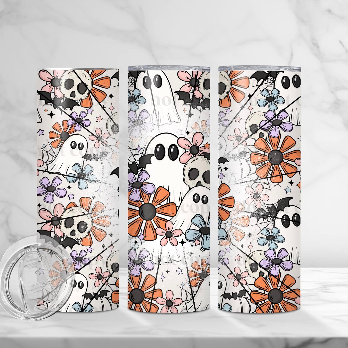 Spooky Florals (CSC-TT): Tumbler Sub Print