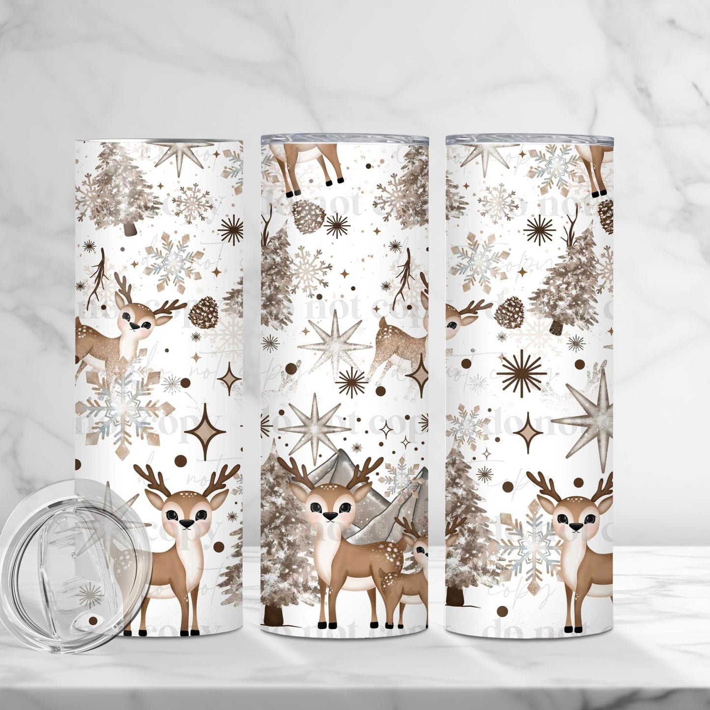 Winter Deer (CSC-TT): Tumbler Sub Print