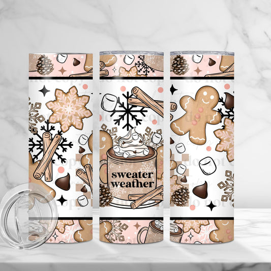 Sweater Weather Gingerbread (CSC-TT): Tumbler Sub Print