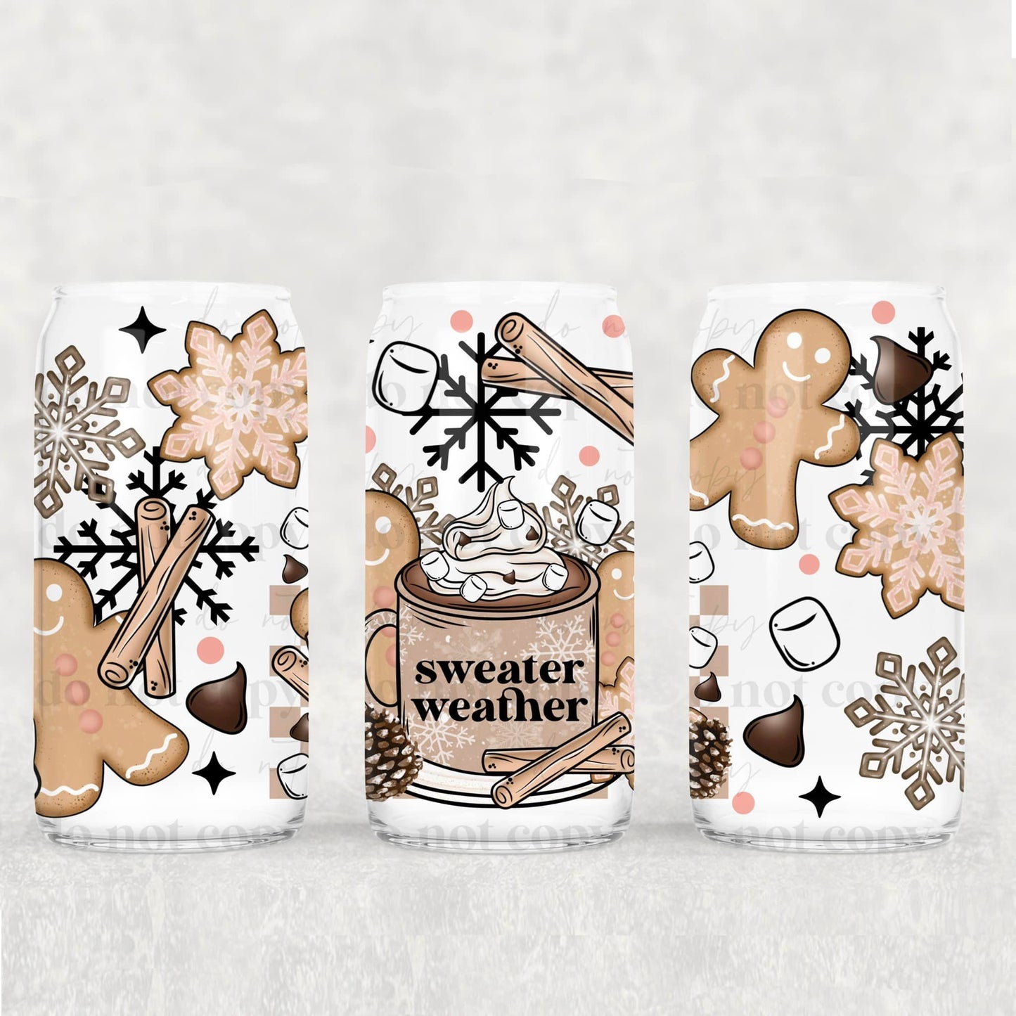 Sweater Weather Gingerbread (CSC-TT): Libbey Glass Sub Print