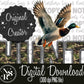 HUNT (Duck) Camo Faux Embroidery: Digital Download