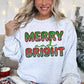 Faux Embroidery Christmas Leopard Merry and Bright: *DTF* Transfer