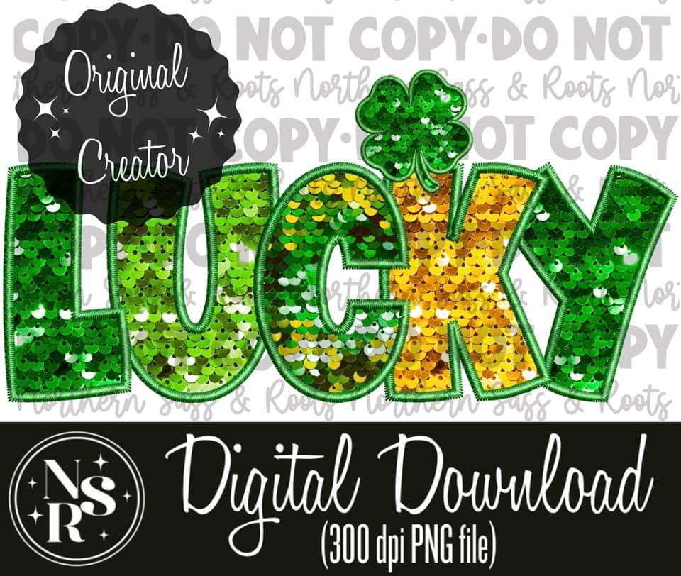 LUCKY Faux Sequins V.1: Digital Download