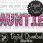 AUNTIE Pink Leopard Faux Embroidery: Digital Download