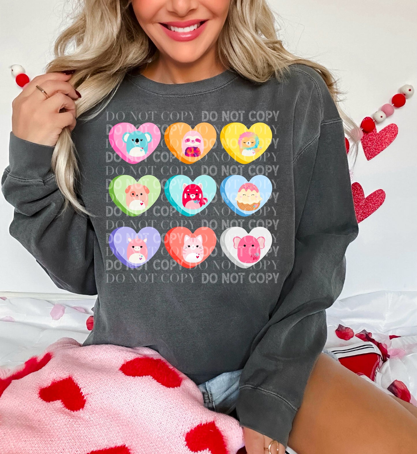 SQUISHMALLOW Conversation Hearts: *DTF* Transfer