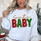 Faux Embroidery Sequins Santa Baby: *DTF* Transfer