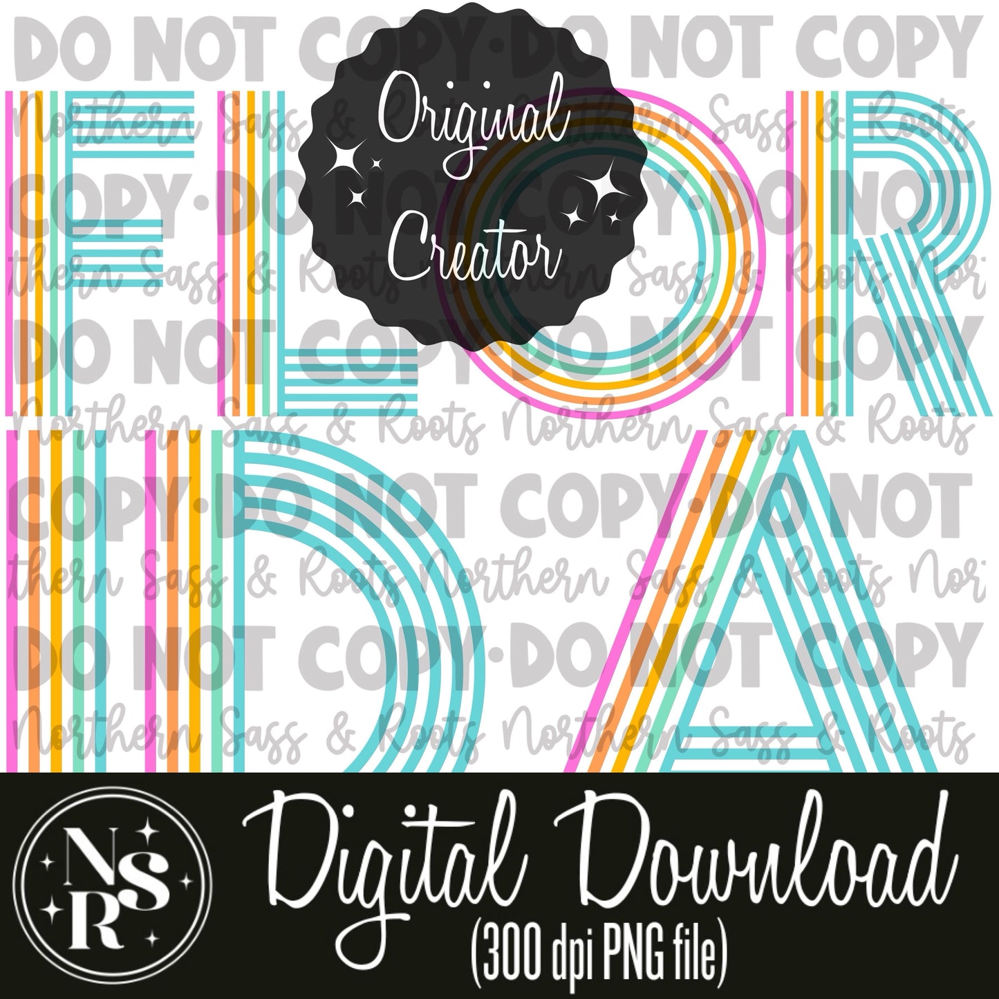 FLORIDA Pastel Retro Lines: Digital Download