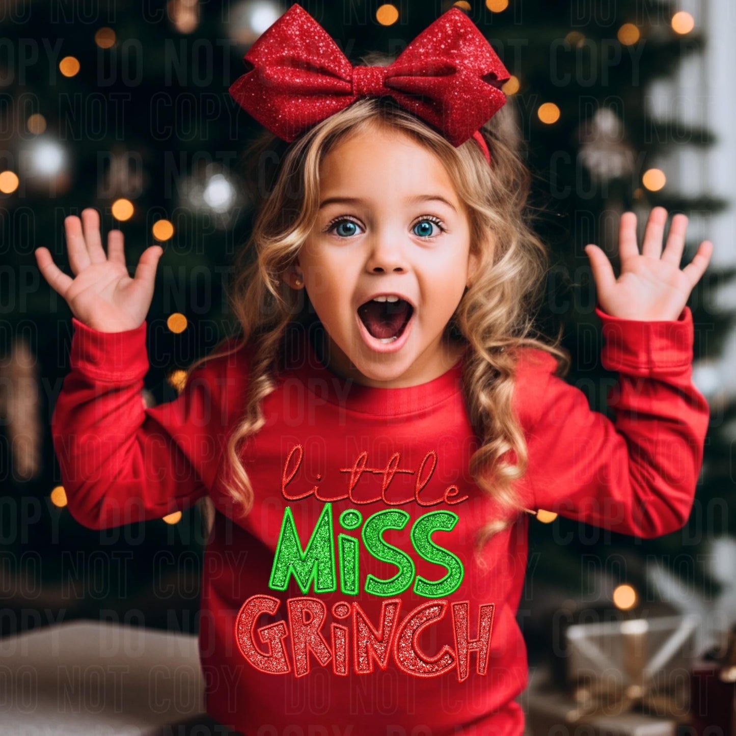 Little Miss Grinch: *DTF* Transfer