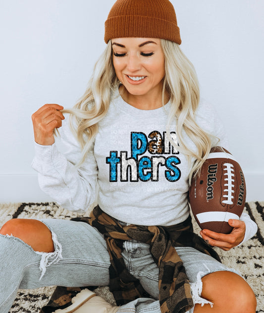 Panthers Sequins: *DTF* Transfer