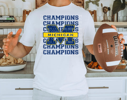 Champions Stacked (Michigan): *DTF* Transfer