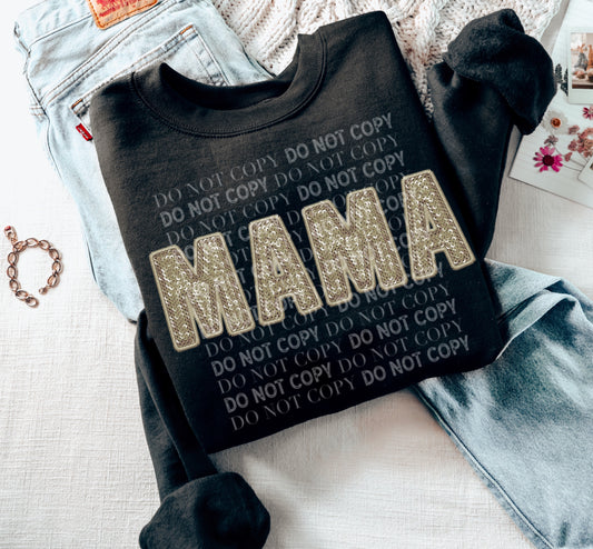 MAMA Neutral (Faux Sequins): *DTF* Transfer