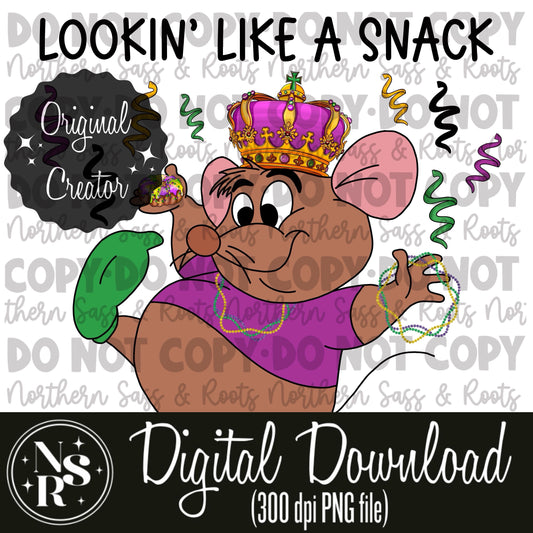 Lookin’ Like A Snack (MARDI GRAS Gus): Digital Download