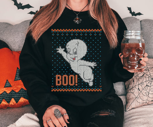 Faux Ugly Sweater (Casper Halloween): *DTF* Transfer