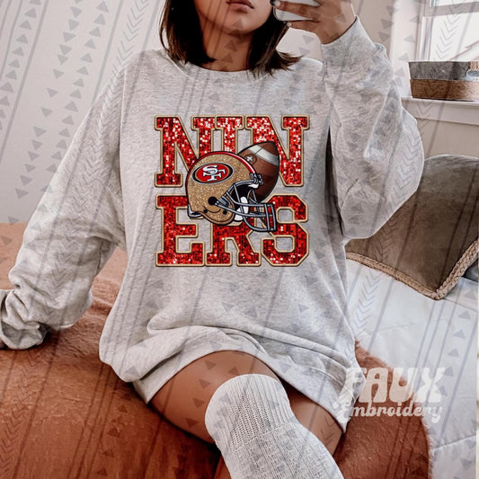 49ERS Faux Sequins Embroidery: *DTF* Transfer