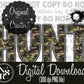 HUNT (Bullet) Camo Faux Embroidery: Digital Download