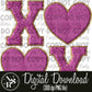 XOXO Chenille (Purple): Digital Download
