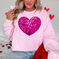 Faux Sequins Heart (Pink): *DTF* Transfer