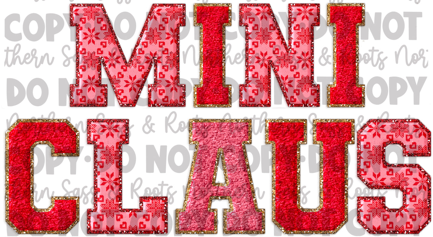 Faux Christmas Chenille MINI CLAUS: Digital Download