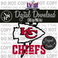 Chiefs Super Bowl LVIII Checkered Lightning Bolt: Digital Download
