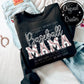 Glitter Baseball Chenille MAMA (Black): *DTF* Transfer