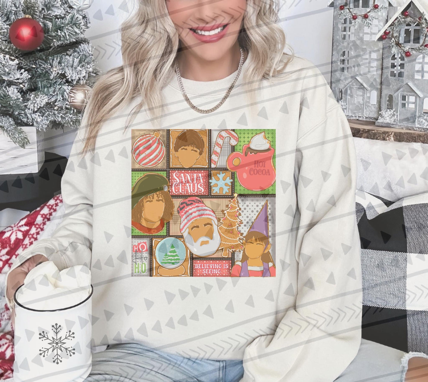 The Santa Claus Cookie Patchwork: *DTF* Transfer