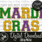 MARDI GRAS Faux Chenille: Digital Download