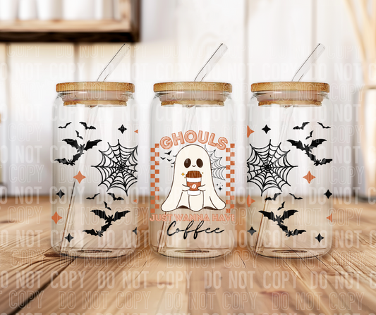 Ghouls Just Wanna Have Coffee (SBB): Libbey Glass Sub Print