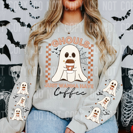 Ghouls Just Wanna Have Coffee (SBB): *DTF* Transfer