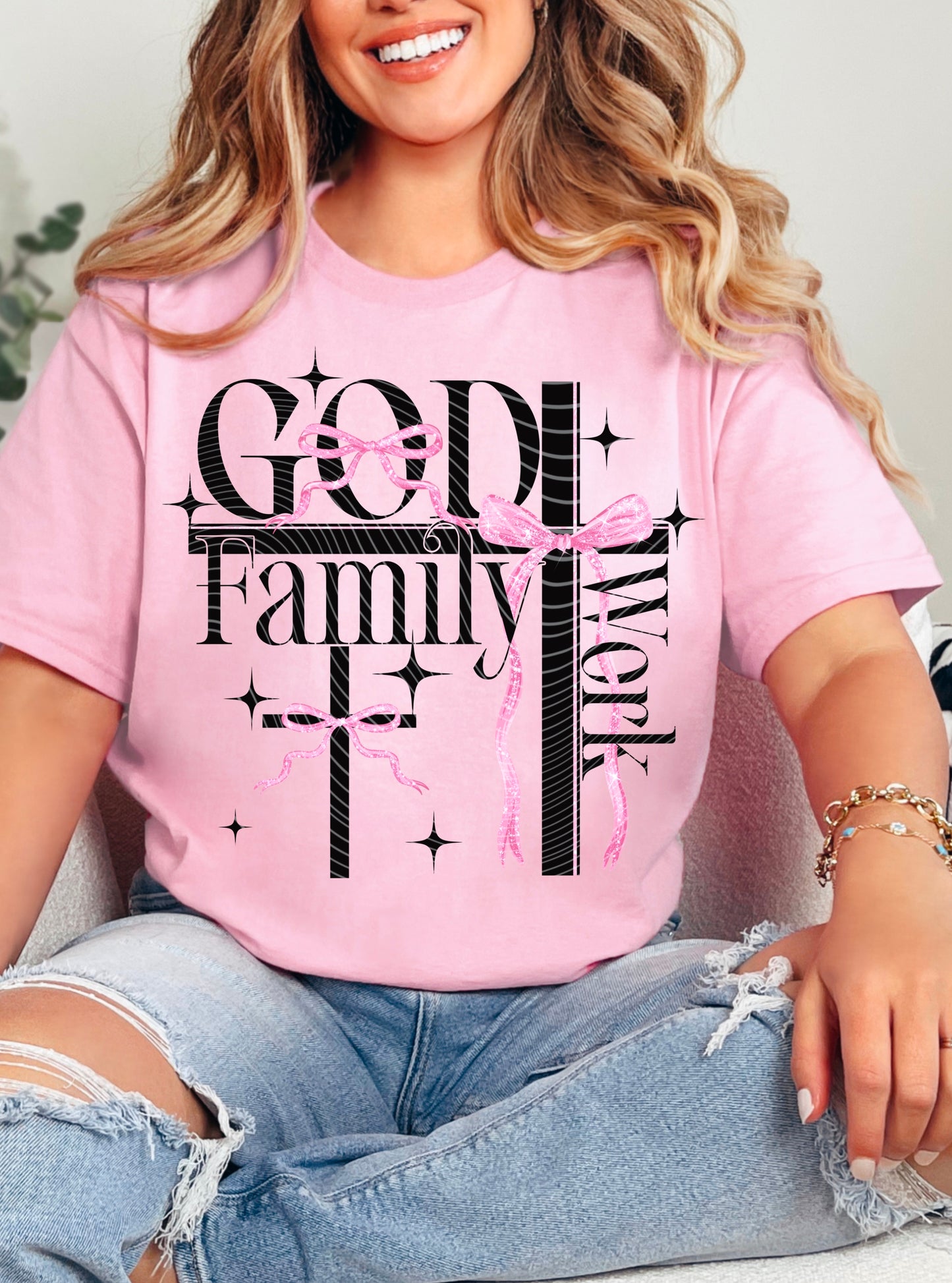 GOD Family Work-Black (AG-DEC): *DTF* Transfer