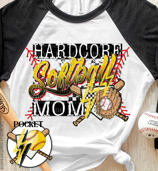 Hardcore Softball Mom (AG): *DTF* Transfer