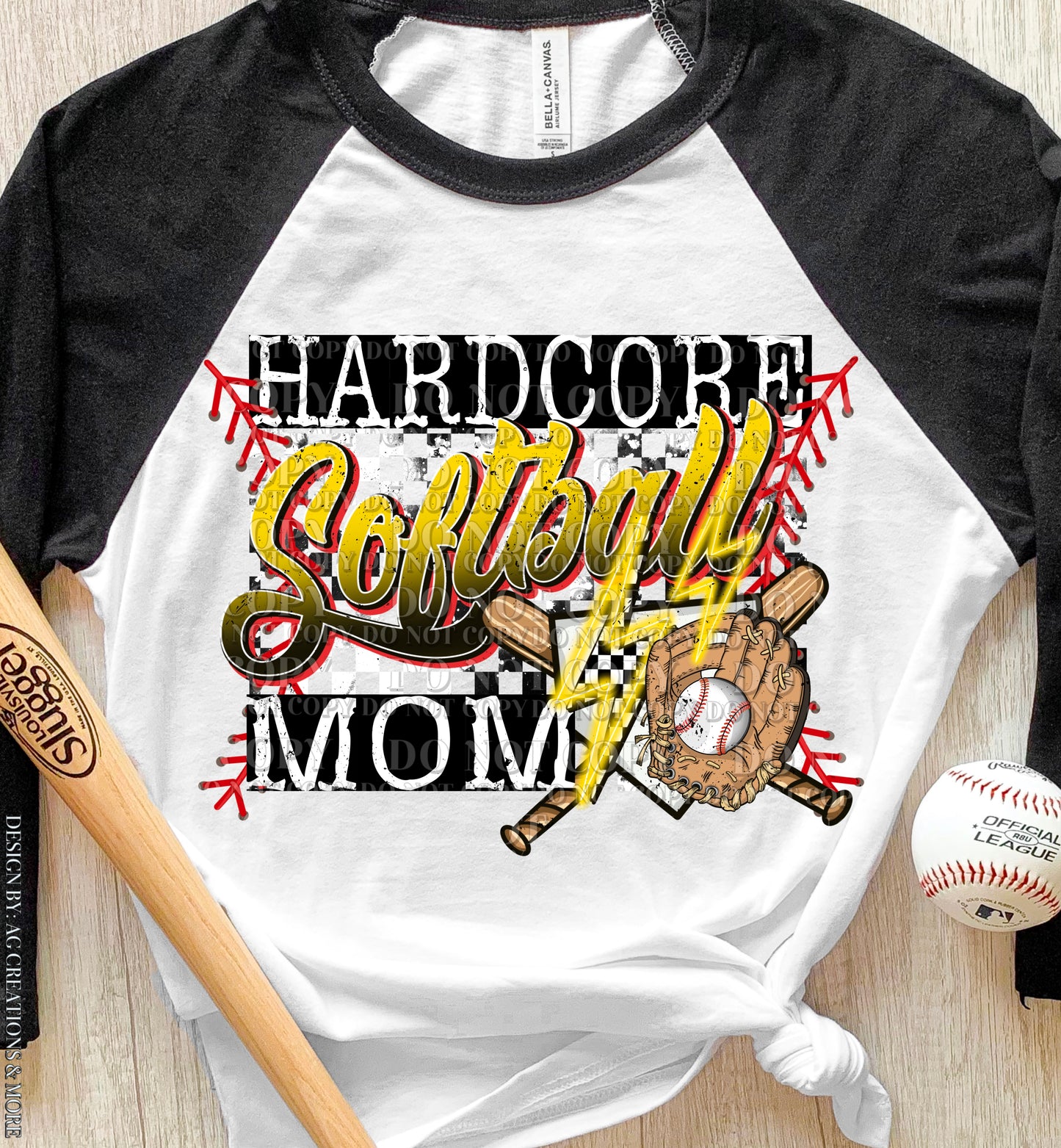 Hardcore Softball Mom (AG): *DTF* Transfer