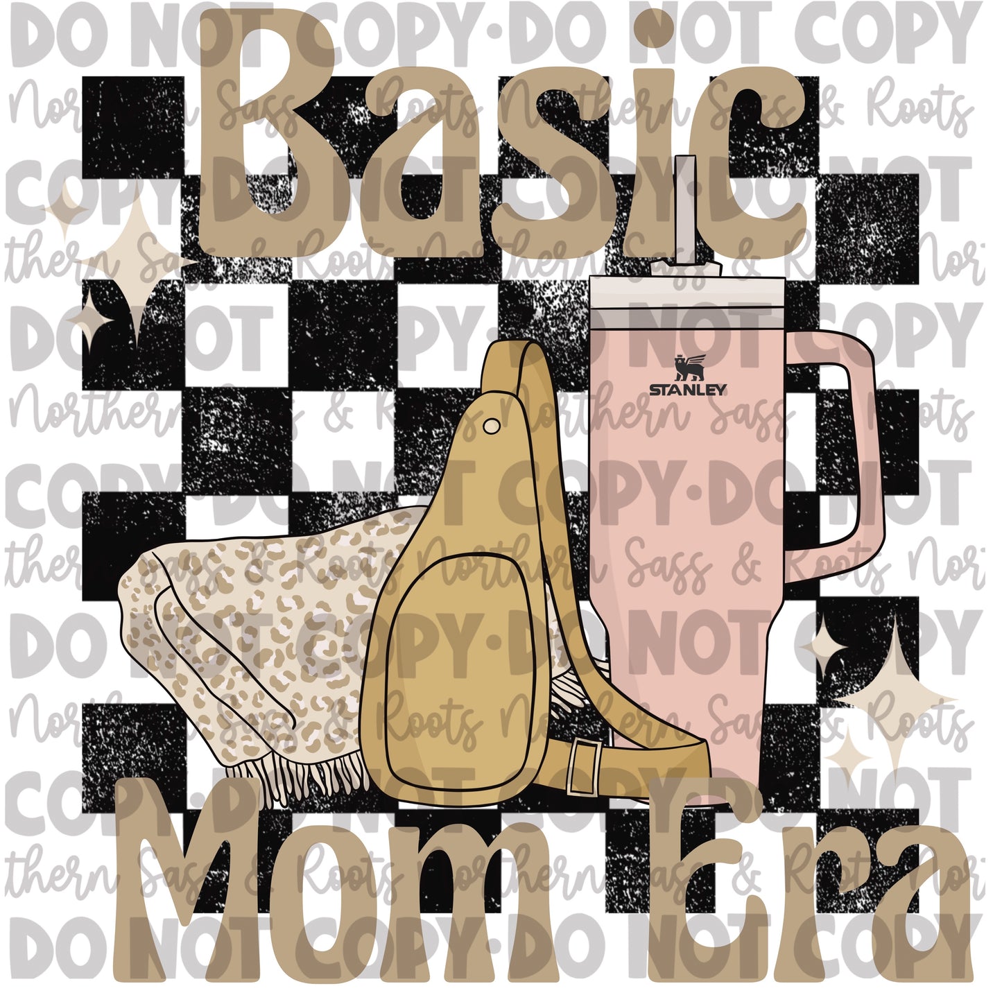 Basic Mom Era (Black Checkered): Digital Download