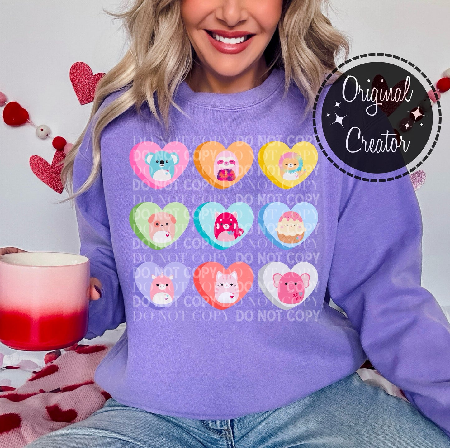 SQUISHMALLOW Conversation Hearts: *DTF* Transfer